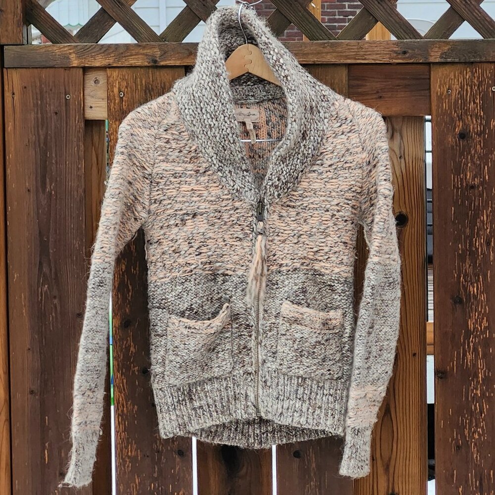 Vintage Wilfred Free Handknit Italian Wool Alpaca Cardigan Jacket Women's Size S